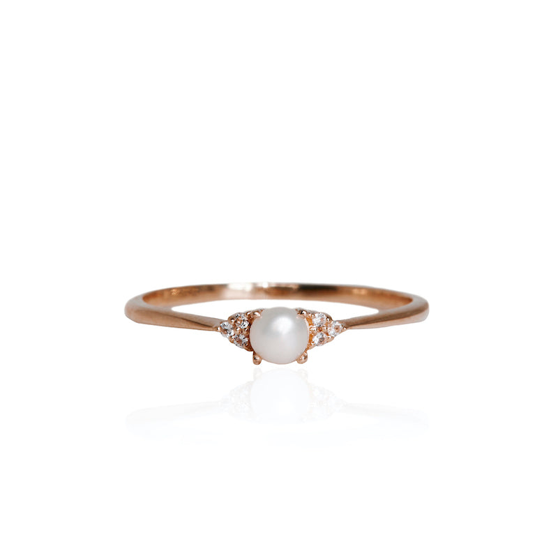 The Petite Pearl Cluster Ring in Gold