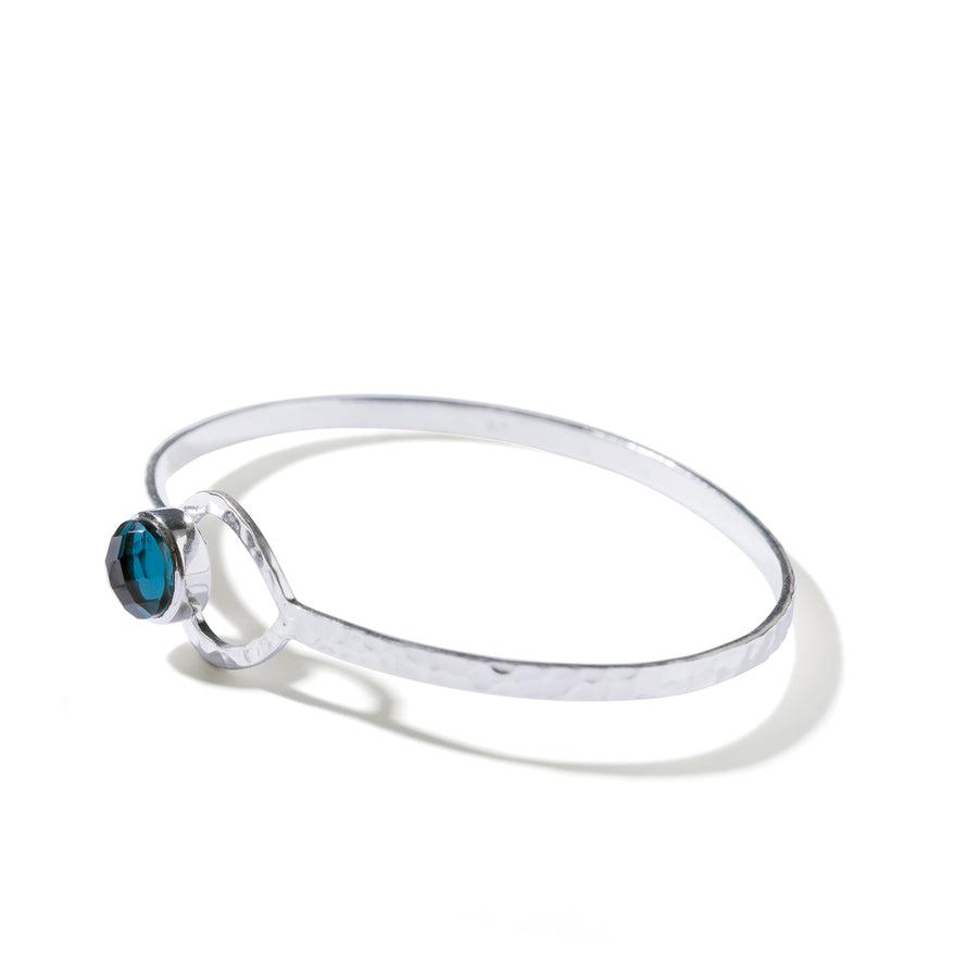 The Hooked Luna Bangle in Silver