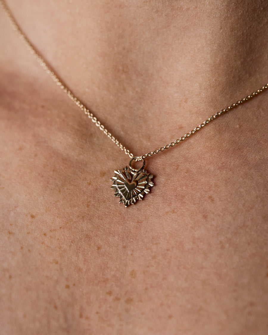 THE HEART BURST CHARM NECKLACE
