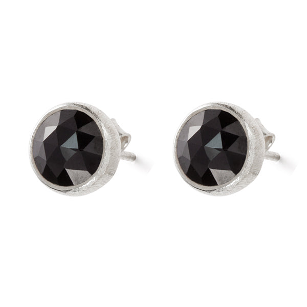 The Stone Studs in Silver