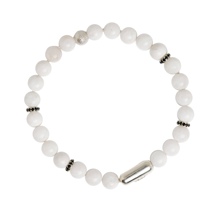 The Snake Scale Charm Bracelet with Moonstone