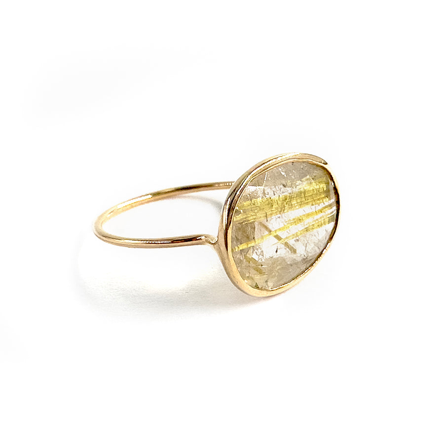 The 9kt Yellow Gold Aura Gemstone Ring