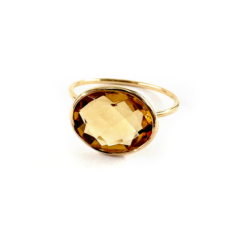 The 14kt Yellow Gold Aura Gemstone Ring
