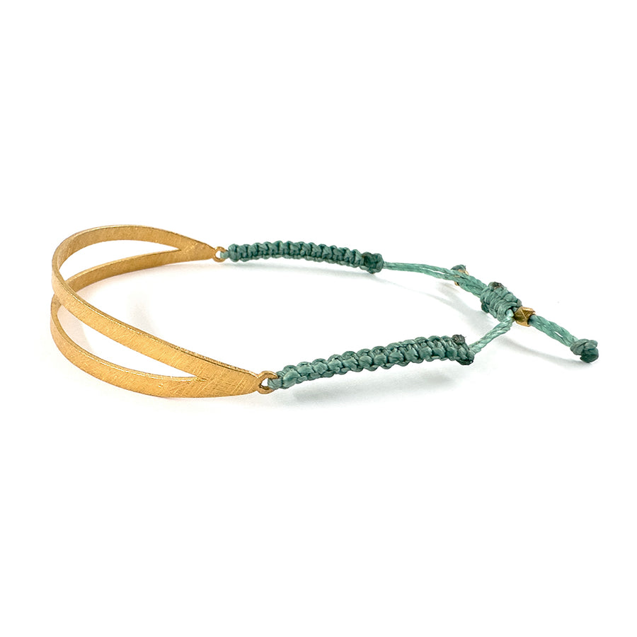 The Roped Gold Plated Brass Bangle