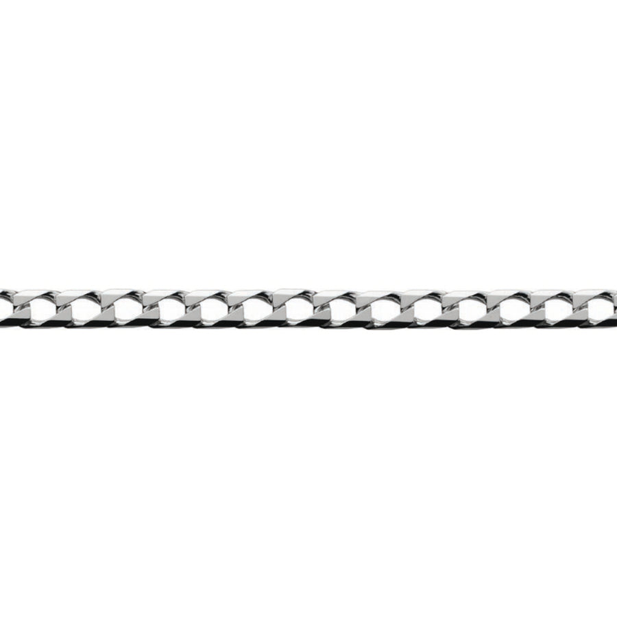 Silver Square Curb Chain (10L) / 180 Gauge (55cm)