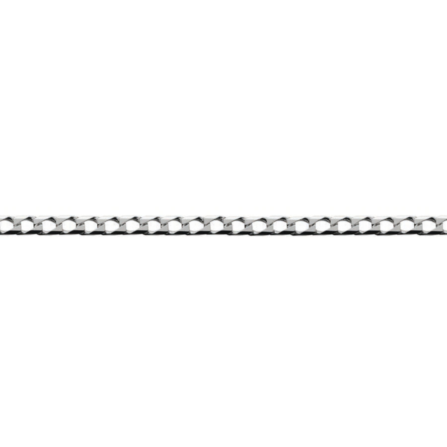 Silver Square Curb Chain (10L) / 100 Gauge (50cm)