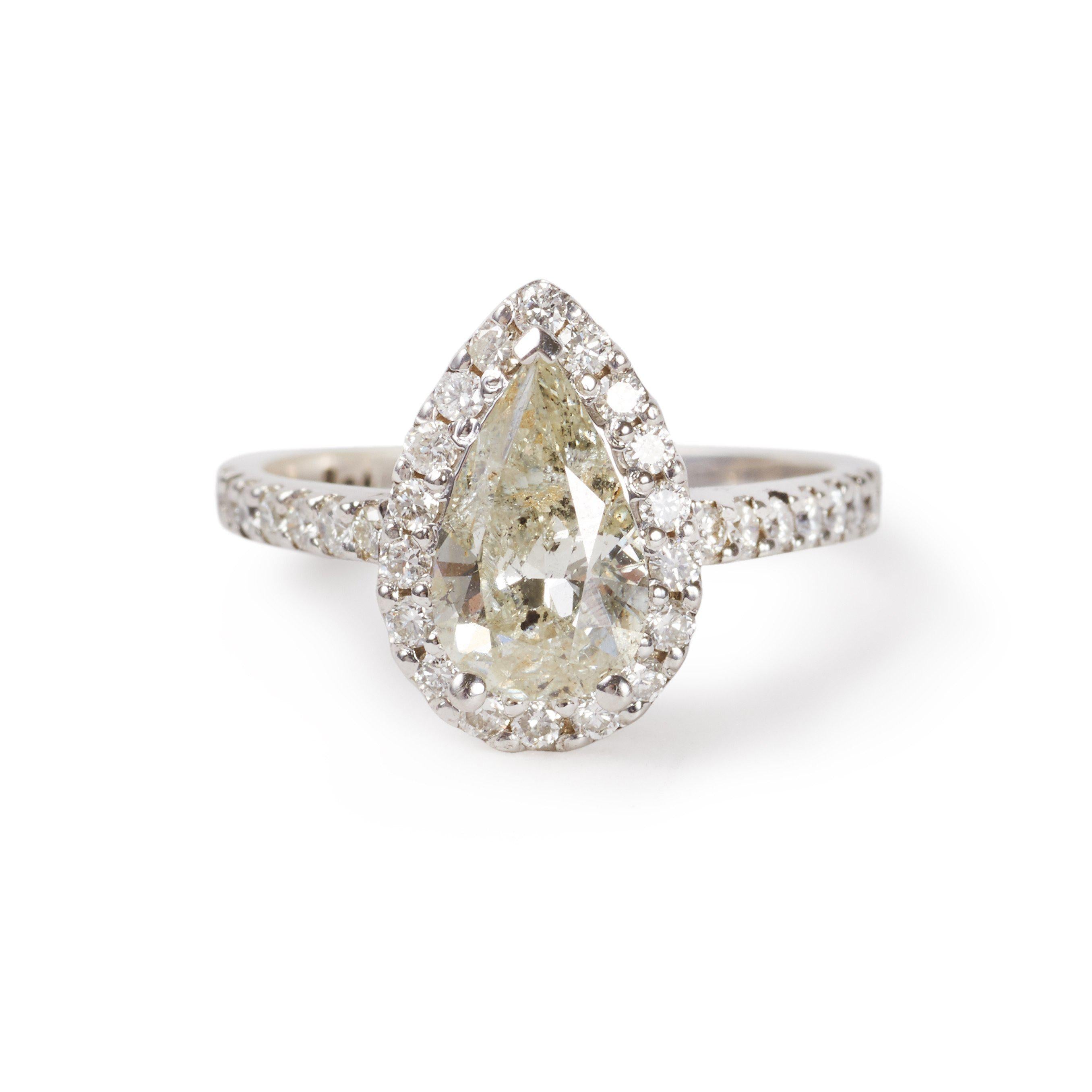 Pear cut shop with halo