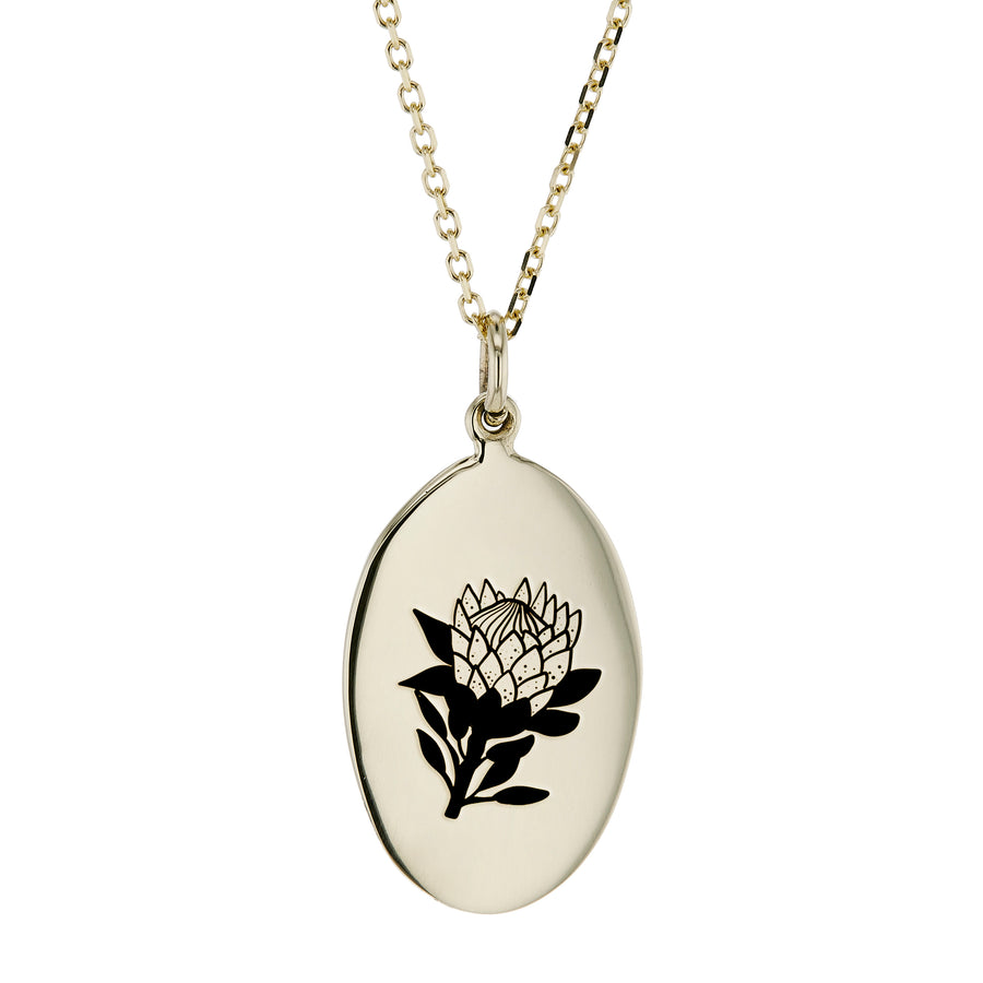 The Protea's Necklace in Gold