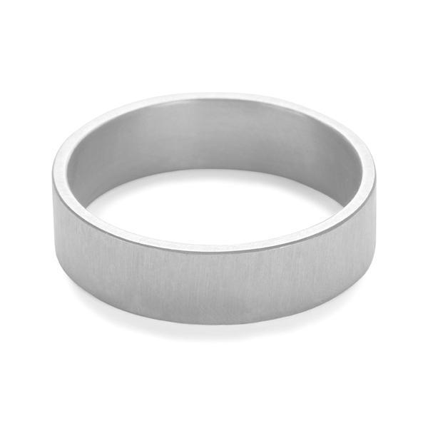 Hank - 5mm Brushed Band in Silver-Ring-Black Betty Design