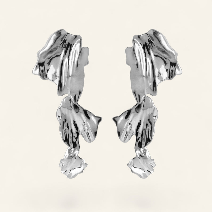 The Sculpted Petal Statement Earrings