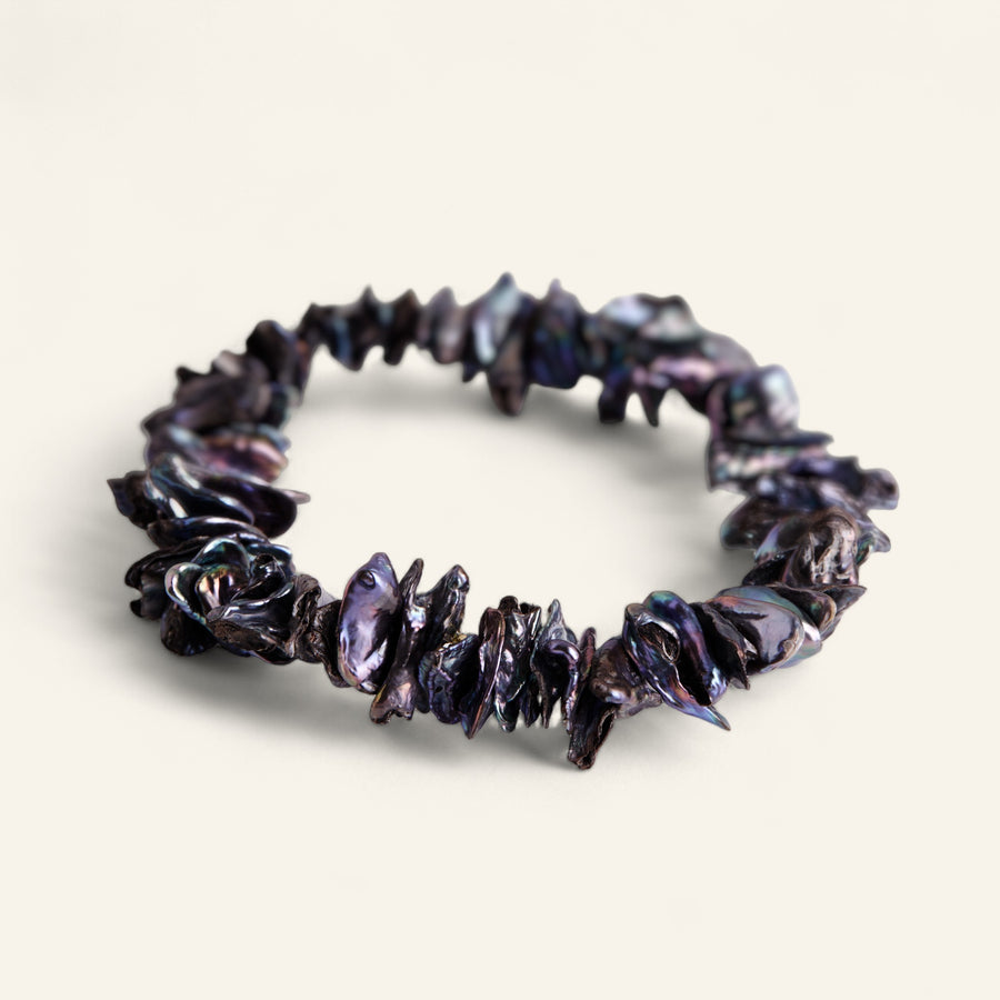 The Jagged Black Pearl Bracelet