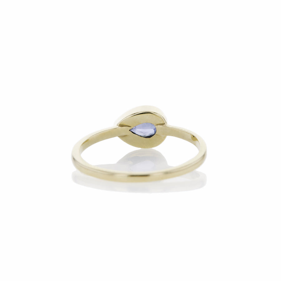 The 6x4 Pear Stacker Ring in 9kt Gold