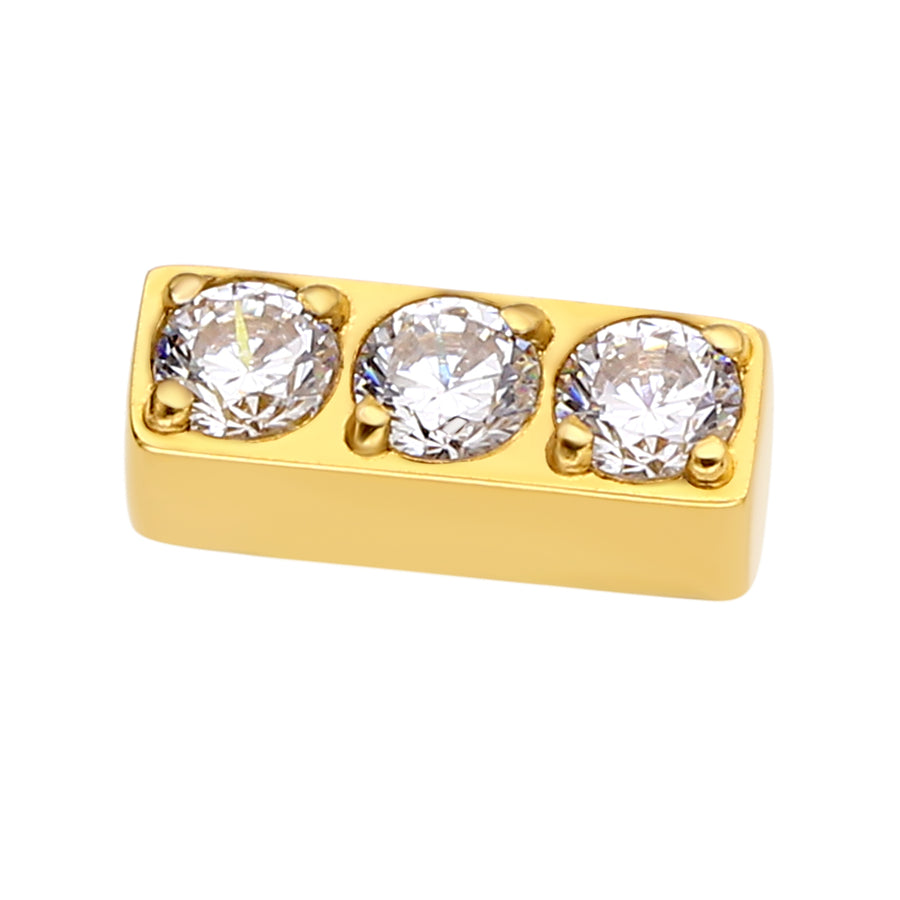 The 24Kt Gold PVD Mini CZ Stud Top