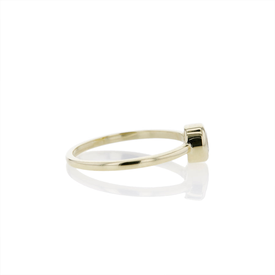 The 6x4 Pear Stacker Ring in 9kt Gold