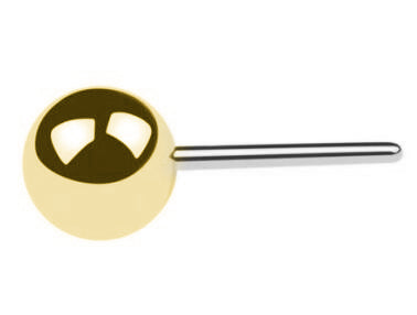 The 14kt Gold 3mm Ball Stud Top