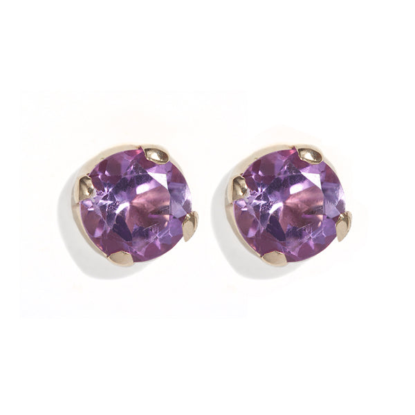 The Skinny Joy Studs  STERLING SILVER PINK TOURMALINE