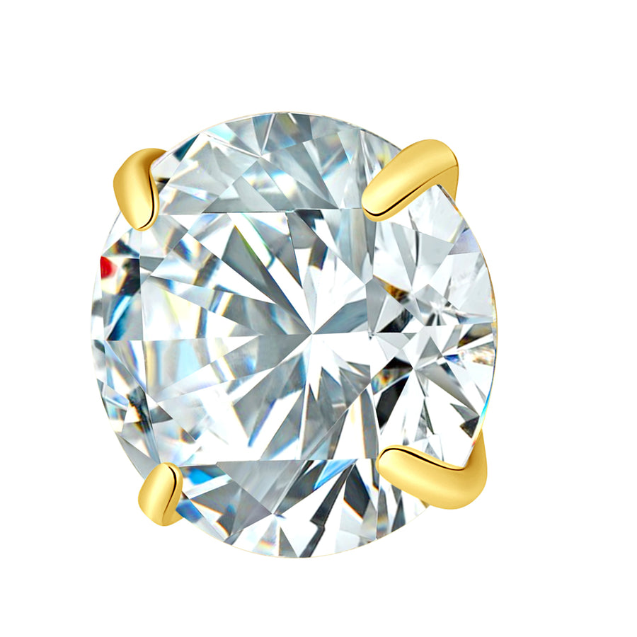 The 24kt PVD 3mm Lab-Grown Diamond Prong Stud Top