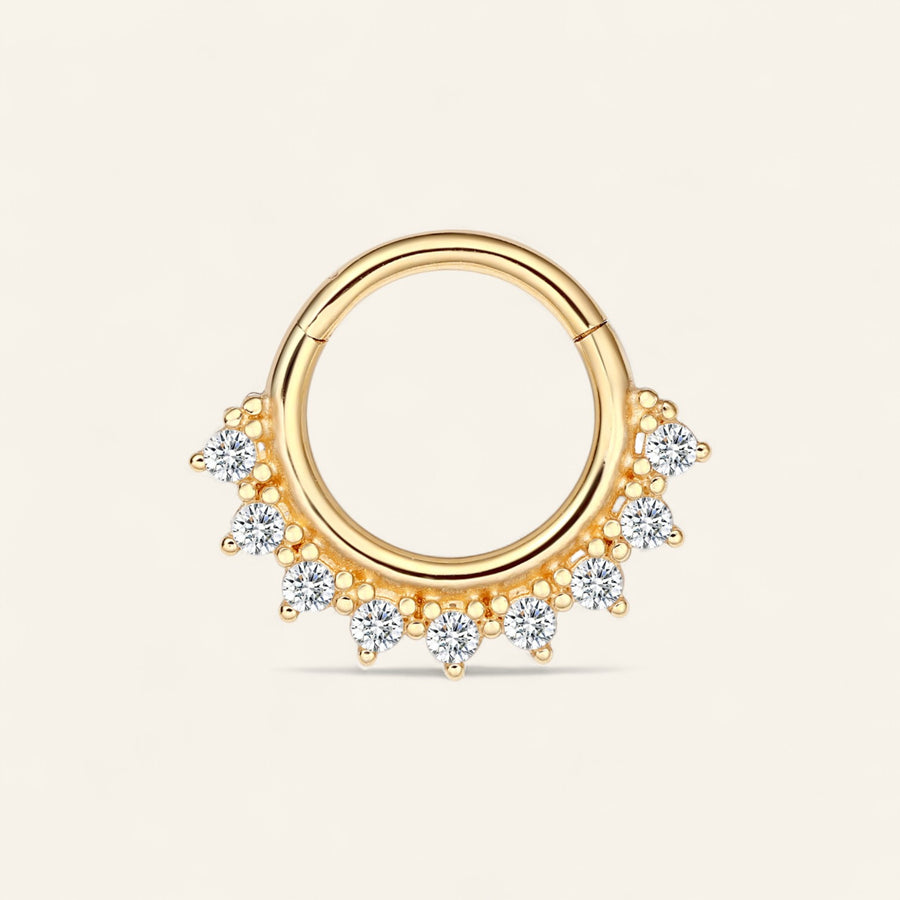 The 14kt Gold Sovereign Hoop Clicker