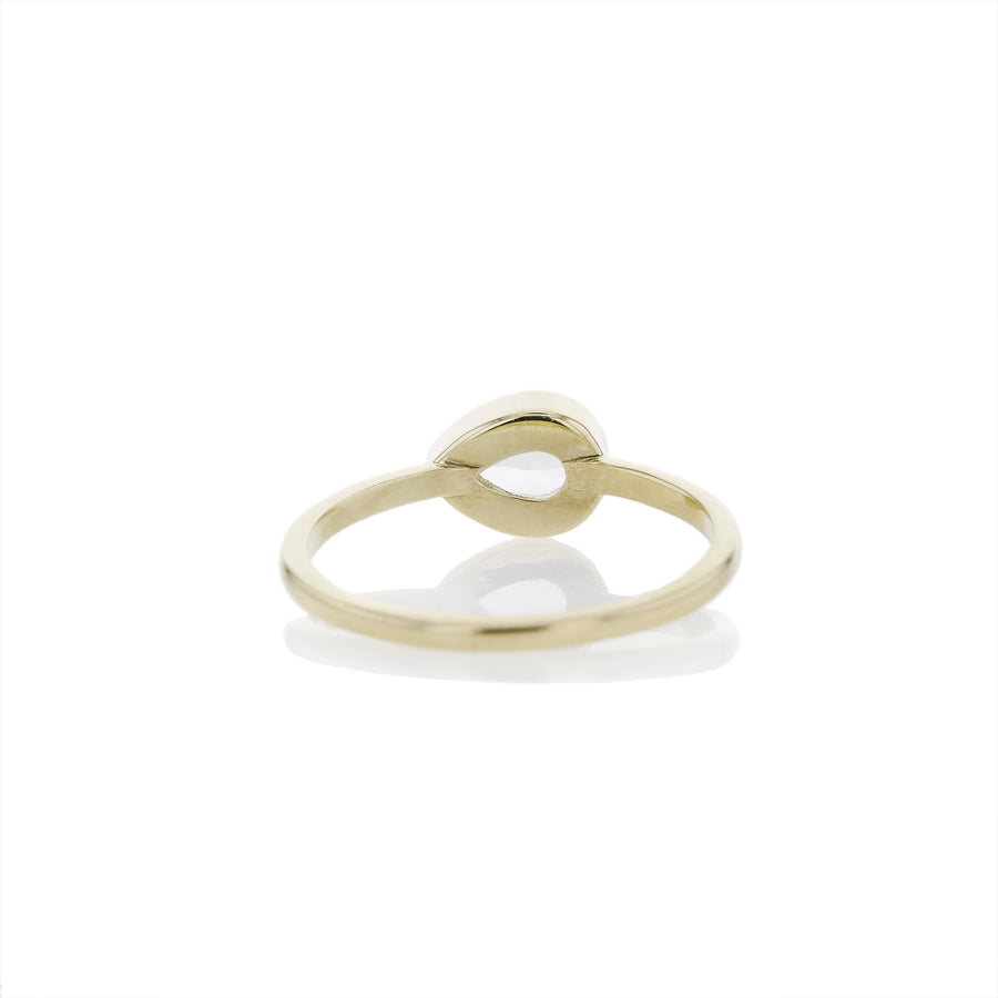 The 6x4 Pear Stacker Ring in 9kt Gold