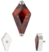The Titanium Red CZ Kite Stud Top