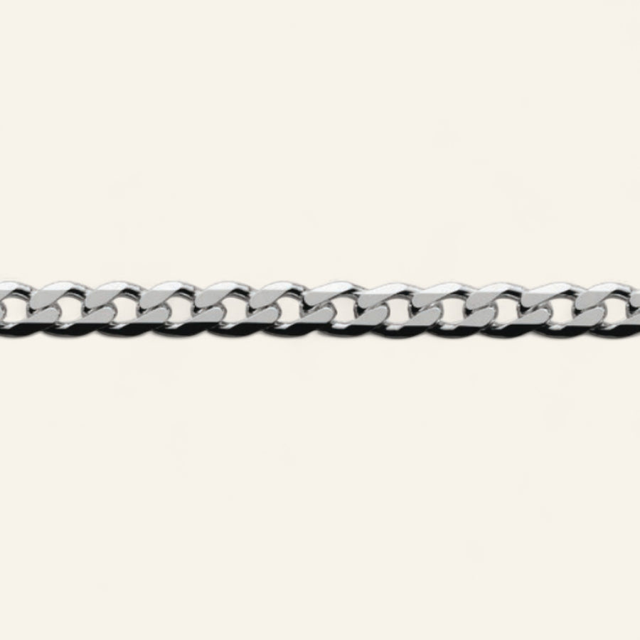 Silver Cuban Miami Curb Chain / 120 Gauge (50cm)