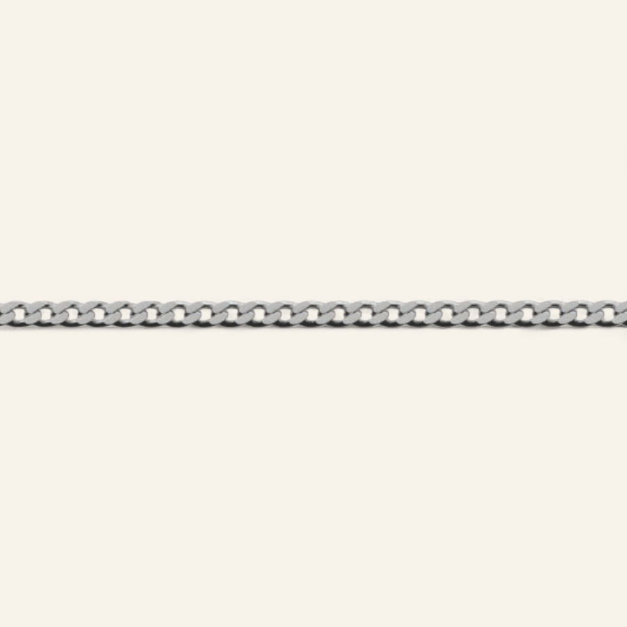 Silver Curb Chain (2L) / 80 Gauge (19cm)