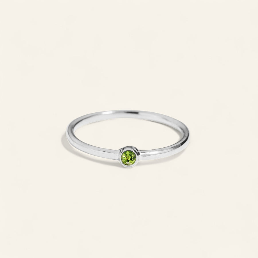 The Mini Stone Stacker Ring in Silver