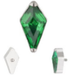 The Titanium Green CZ Kite Stud Top