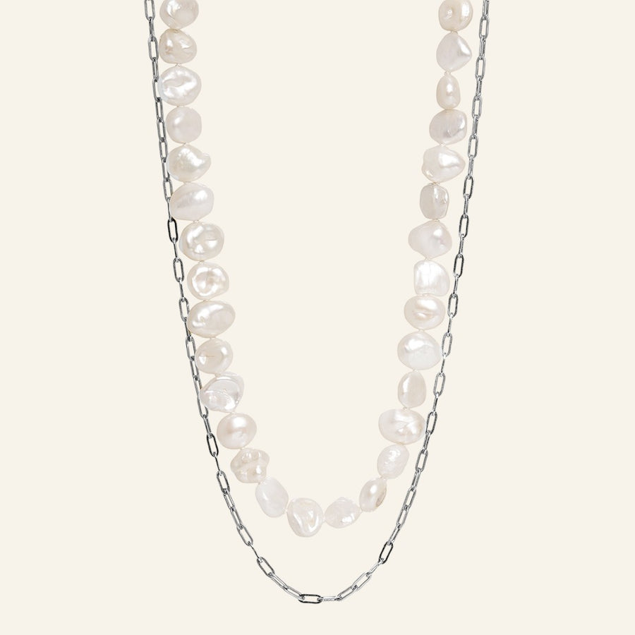 The Dual Pearl Chain Necklace