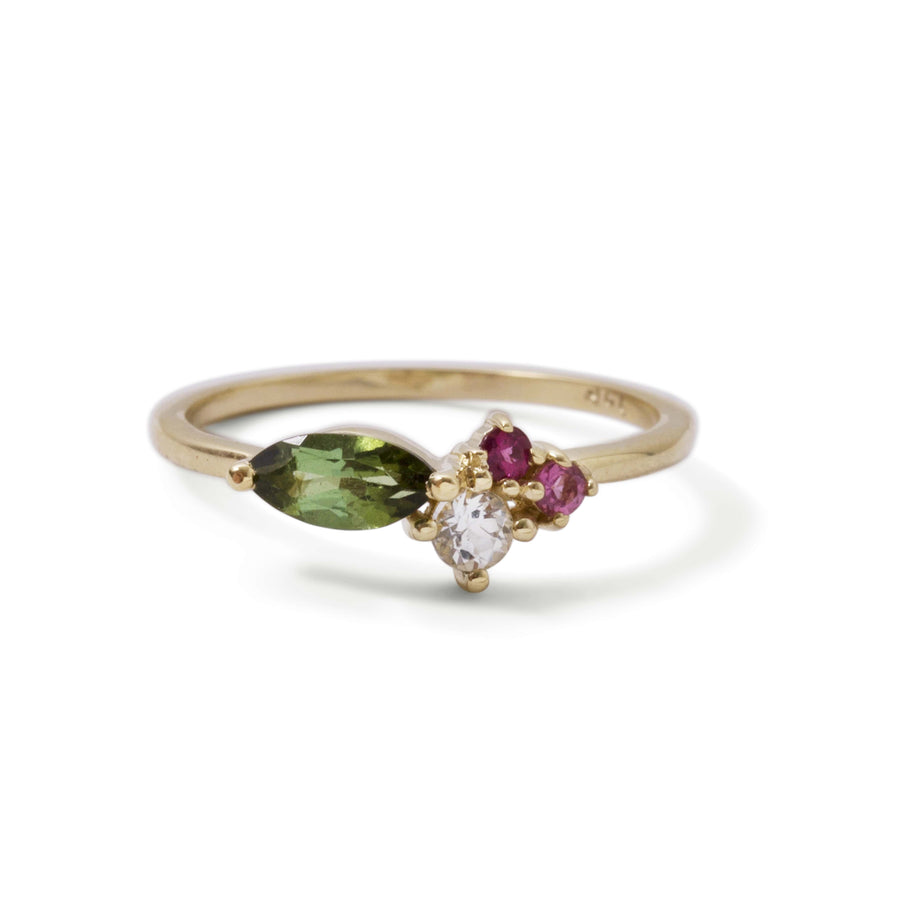 The 4 Stone Cluster Ring in Gold