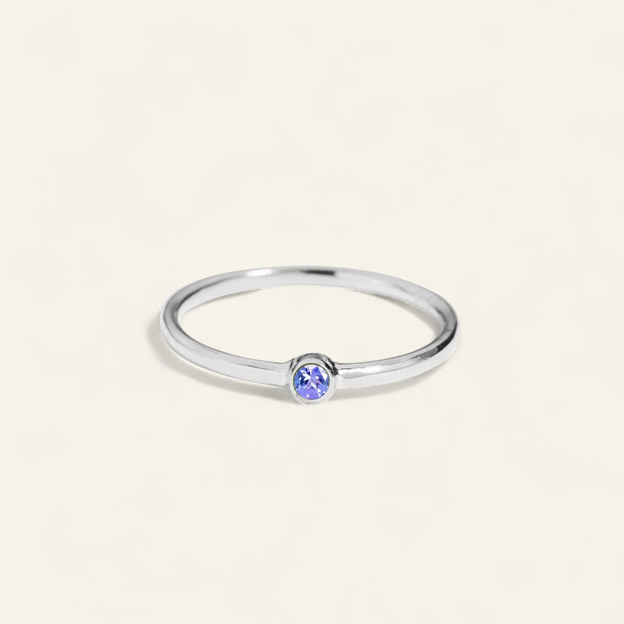 The Mini Stone Stacker Ring in Silver