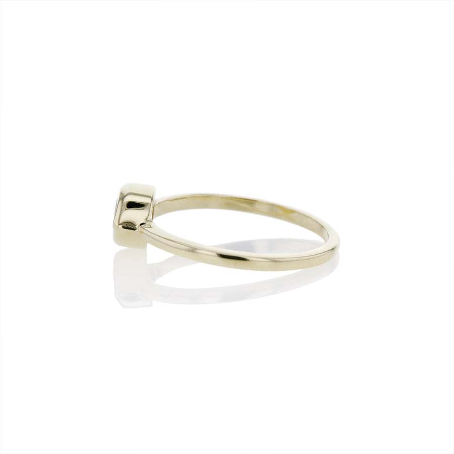 The 6x4 Pear Stacker Ring in 9kt Gold