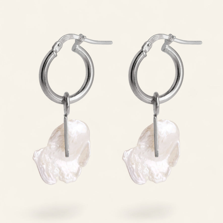 The Keshi Petal Pearl Hoops