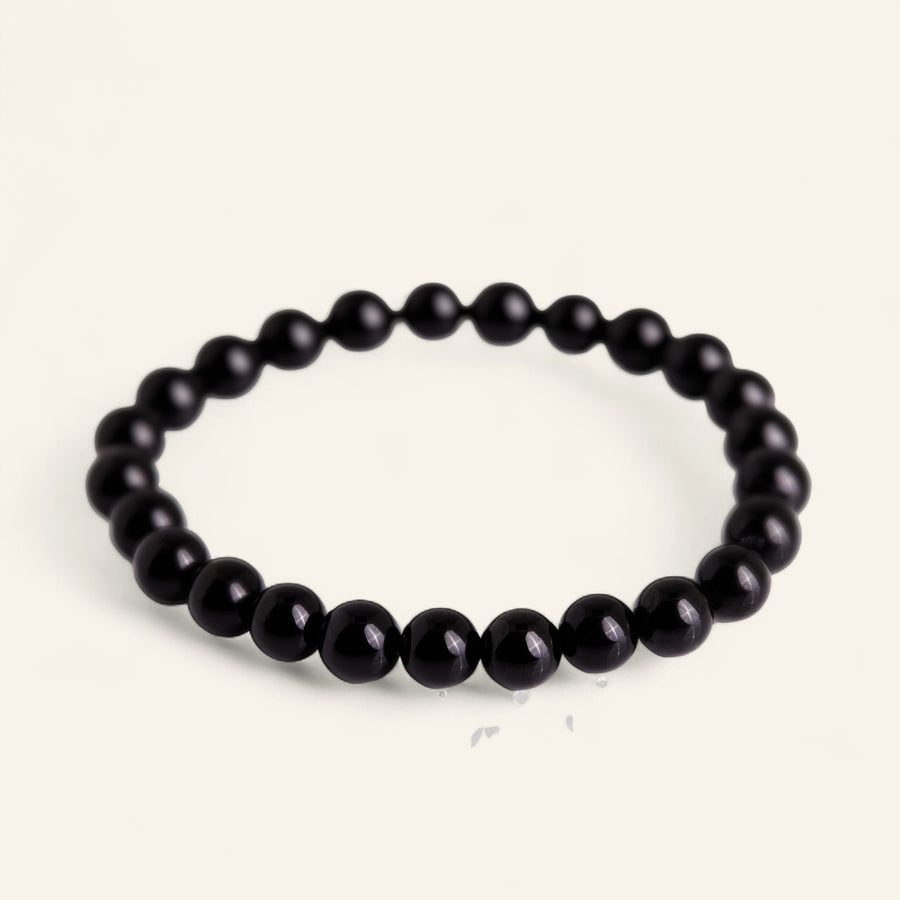 The Black Tourmaline Beaded Bracelet