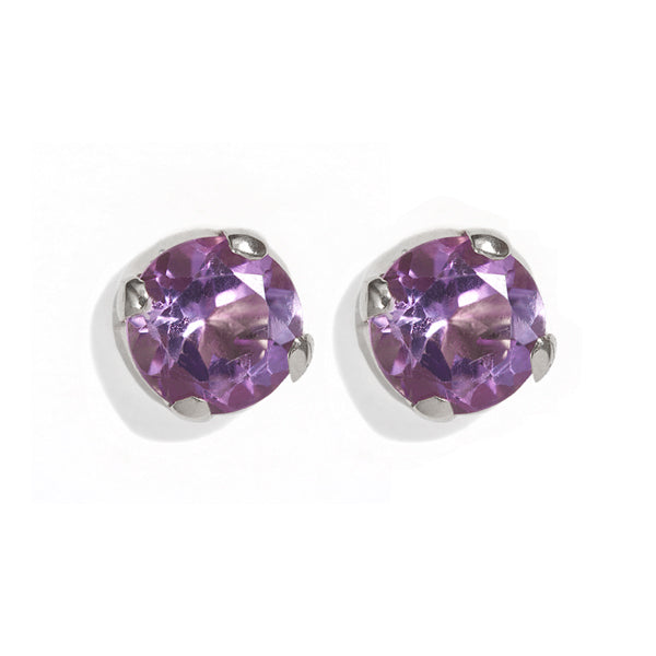 The Skinny Joy Studs  STERLING SILVER PINK TOURMALINE