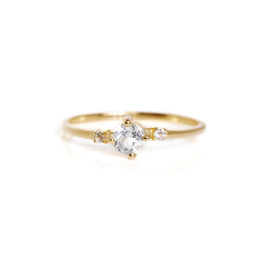 The 3 Stone Round Stacker Ring