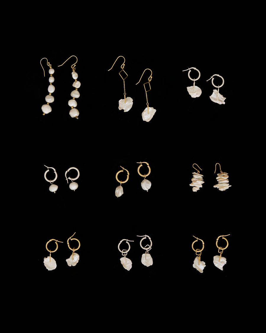 The Keshi Petal Pearl Hoops
