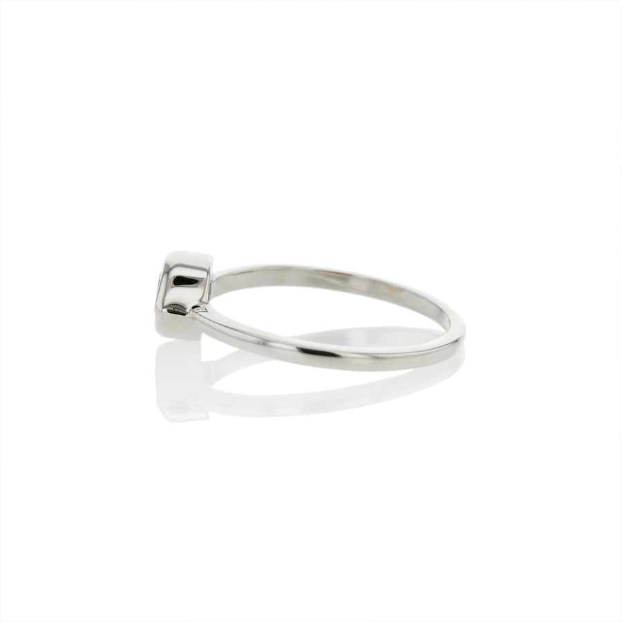 The 6x4 Pear Stacker Ring in Silver