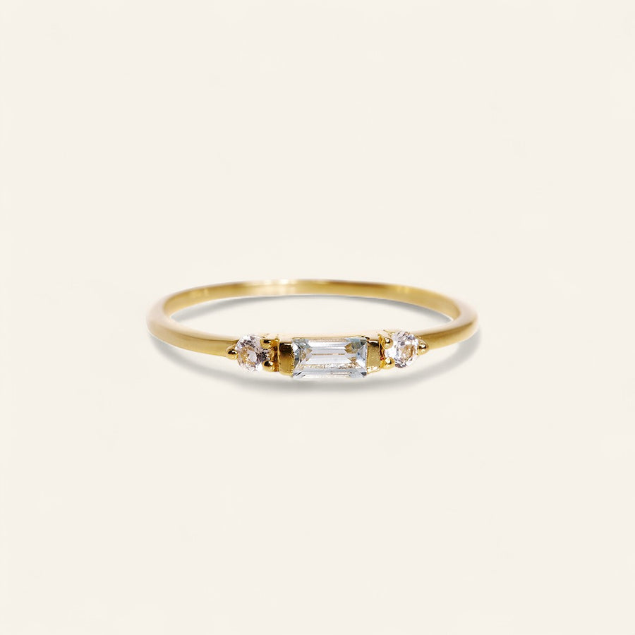 The 3 Stone Baguette Stacker Ring