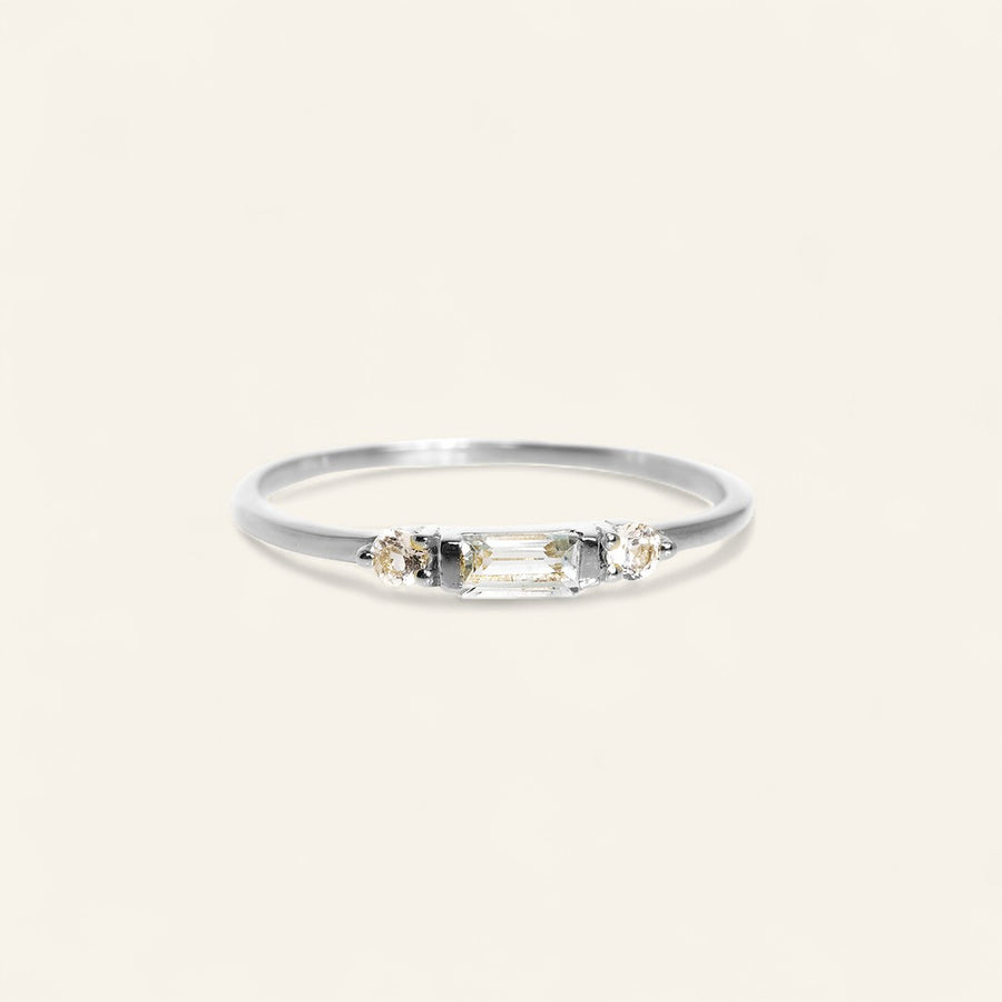 The 3 Stone Baguette Stacker Ring