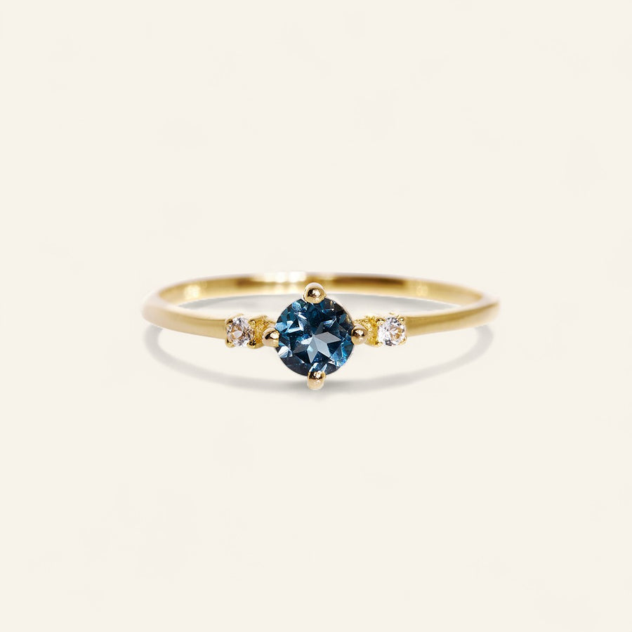 The 3 Stone Round Stacker Ring