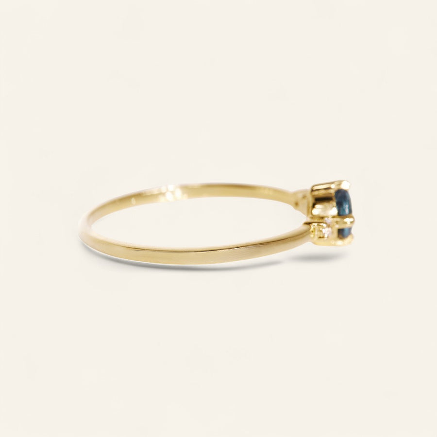 The 3 Stone Round Stacker Ring