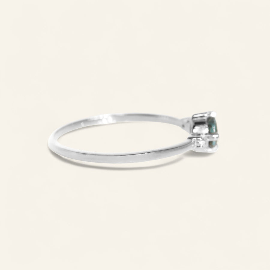 The 3 Stone Round Stacker Ring
