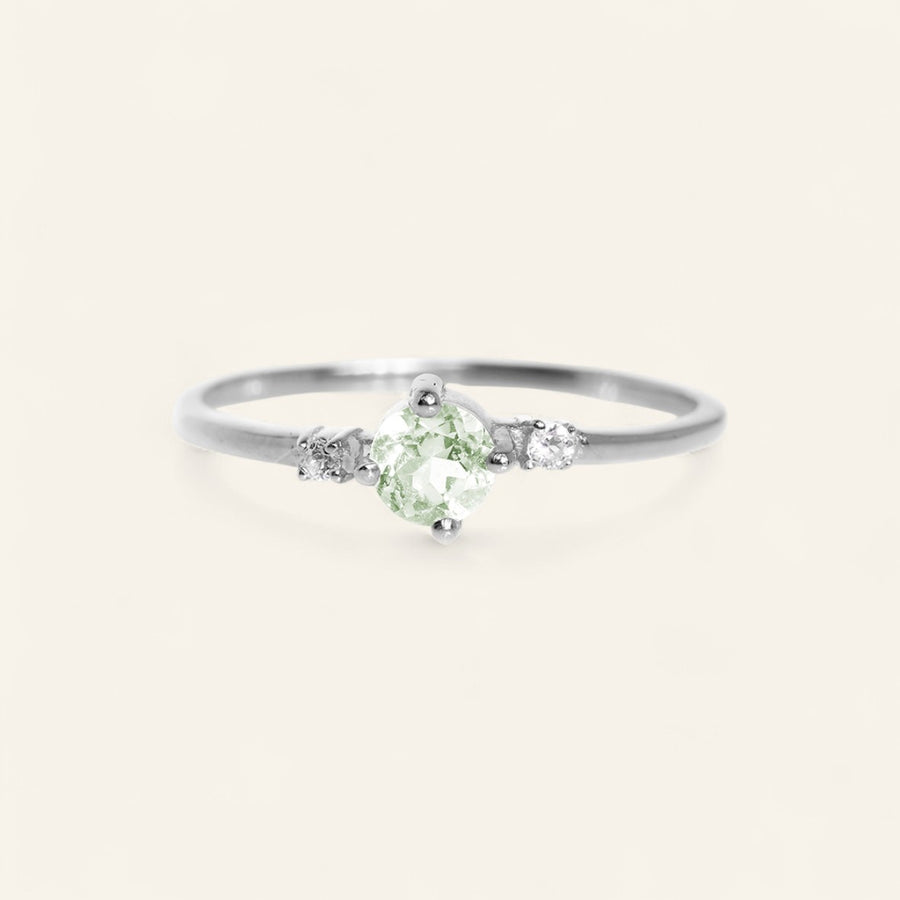 The 3 Stone Round Stacker Ring
