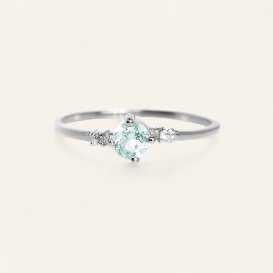 The 3 Stone Round Stacker Ring