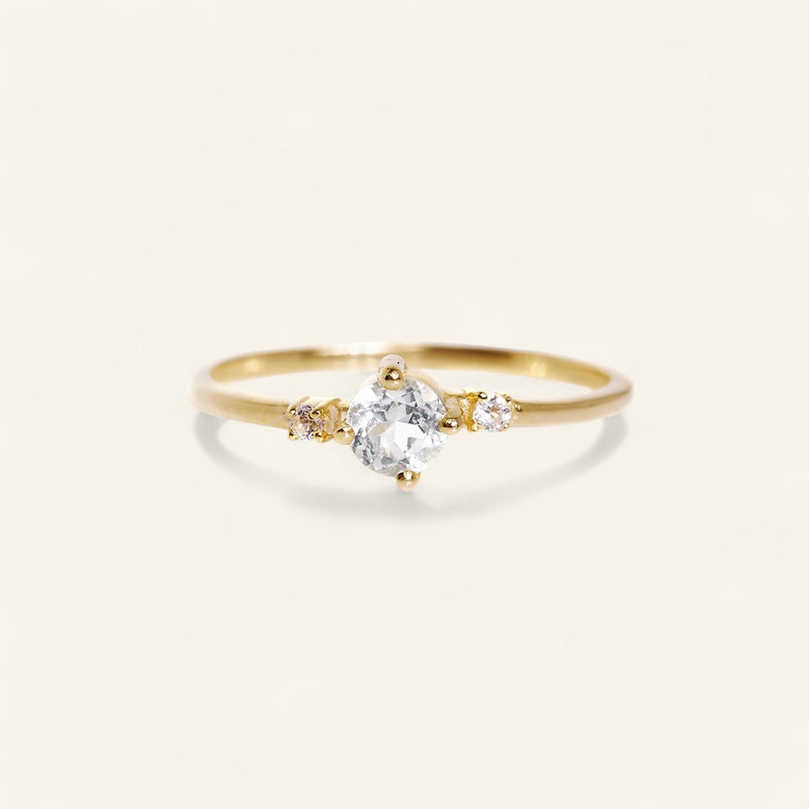 The 3 Stone Round Stacker Ring