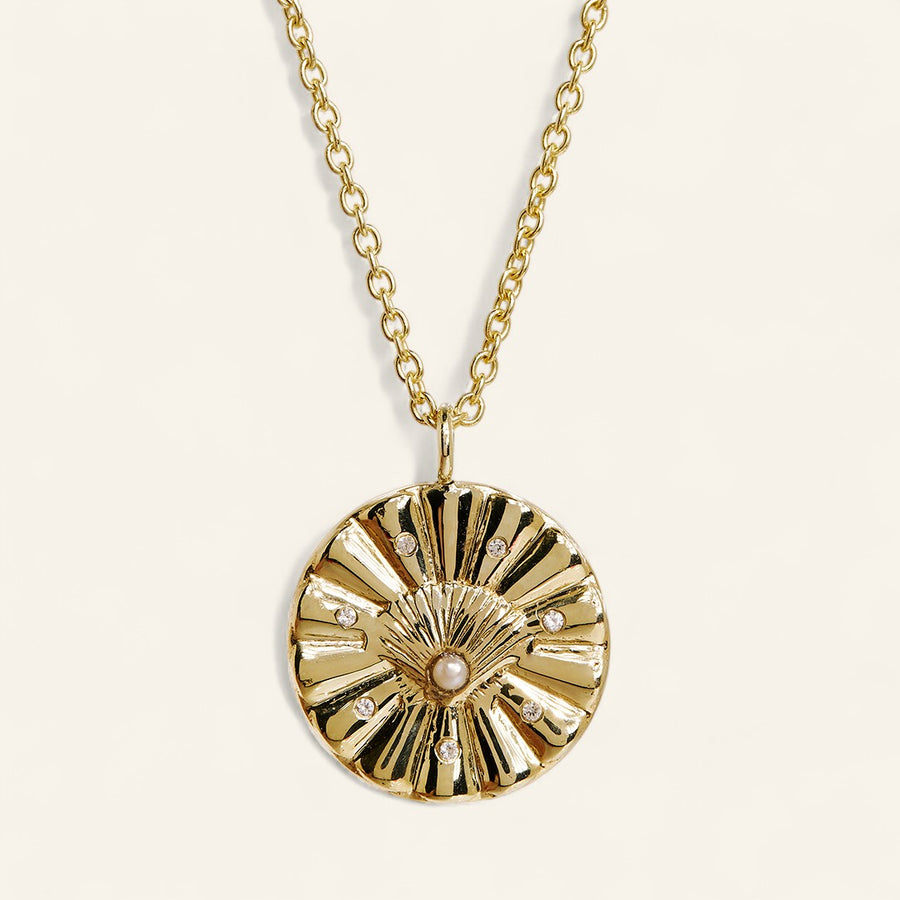 The Salacia Coin Pearl & Topaz Necklace