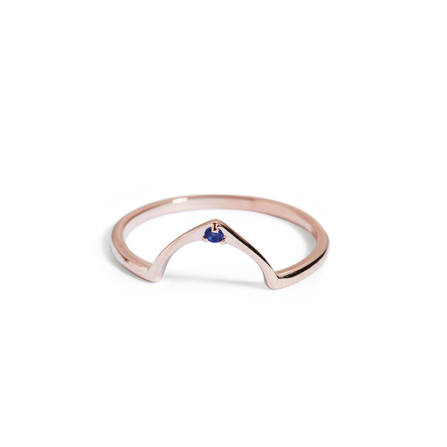 The Wishbone Ring in 9kt Gold