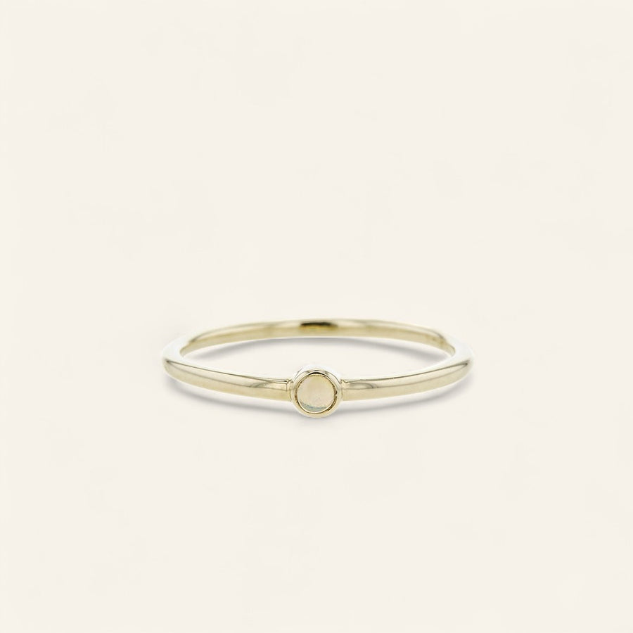 The Mini Stone Stacker Ring in 9kt Gold