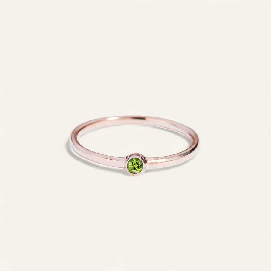 The Mini Stone Stacker Ring in 9kt Gold